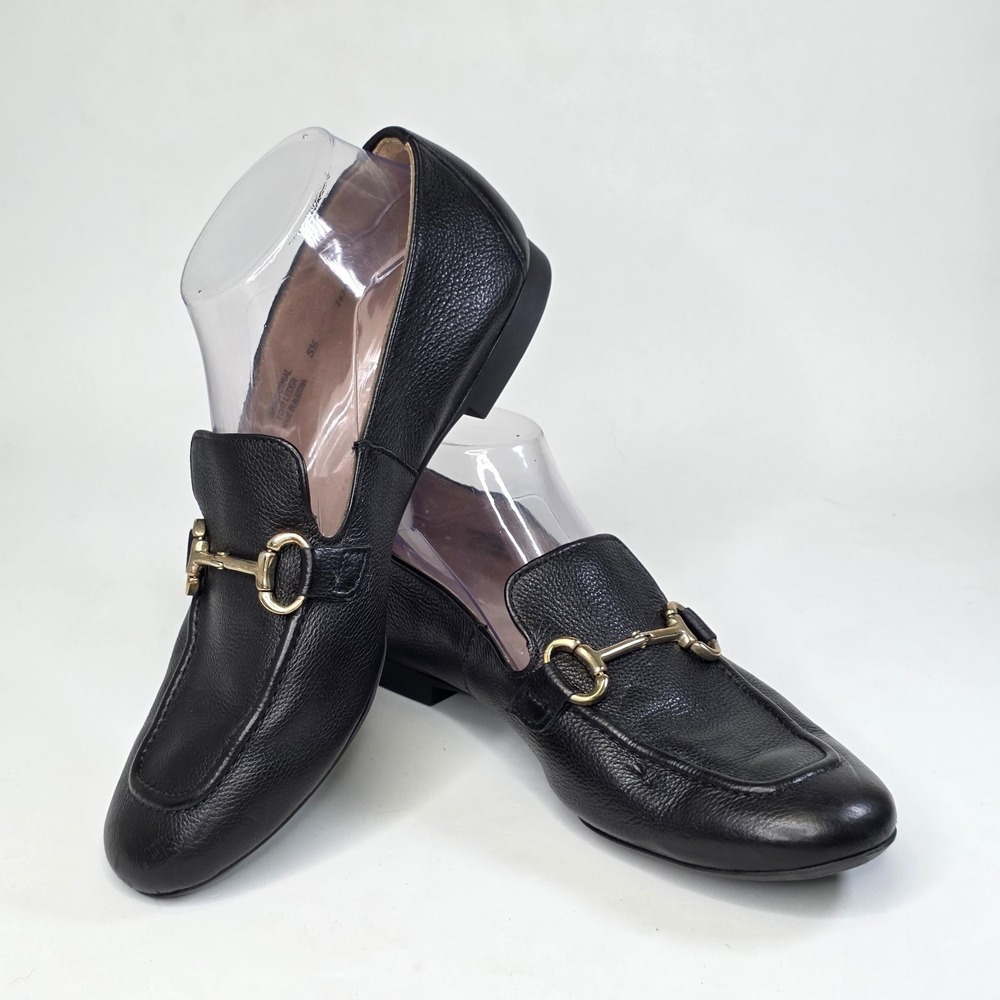 Paul Green Daphne Horsebit Loafers Womens Size 8 UK 5.5 Black Leather Flat Shoes